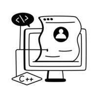 Illustration of tools used for web development and coding vector