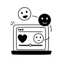 Icon of an online form for collecting user feedback or reviews vector
