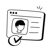 Illustration of a user profile or personal account icon vector