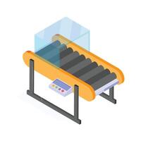 Get this amazing icon of smart conveyor belt in isometric style vector
