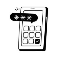 Illustration of strong password creation or protection for secure access. vector