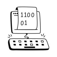 Illustration of coding tools and programming for web development. vector