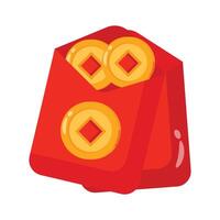 Grab this amazing icon of red envelope, chinese new year design vector