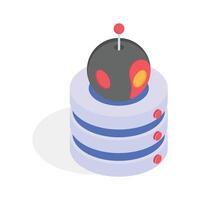 A cylindrical robotic database representing storage and data management vector