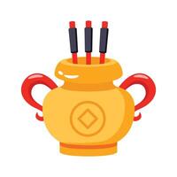 Take a look at this amazing icon of incense burner in modern style vector