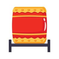 Traditional chinese drum with sticks design, ready for premium use,. vector