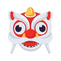 Get this creative icon of lion mask in modern style vector