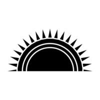 sun icon over white background, silhouette style concept, illustration design. vector