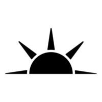 Sun icon. Simple illustration of sun icon for web design. vector