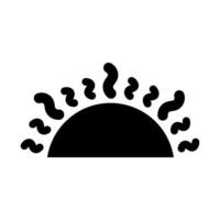 Sun icon on white background for graphic and web design. Simple sign. Internet concept symbol for website button or mobile app vector