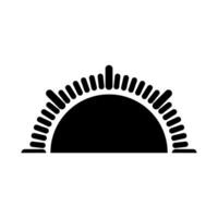 sunset icon over white background, silhouette style concept, illustration vector