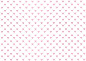 Minimal Valentines Day background with hearts and dashed line design vector