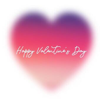 mínimo san valentin día antecedentes con degradado difuminar corazón diseño vector