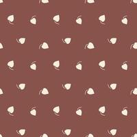 Abstract Leaf Pattern. Plant ornament for textile. Warm brown color vector