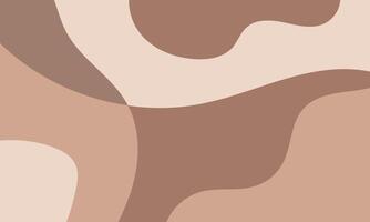 Abstract background of mocha color shapes. Soft warm cover vector