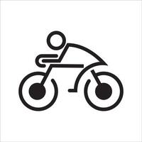 bicycle icon illustration, line style, isolated on white background vector