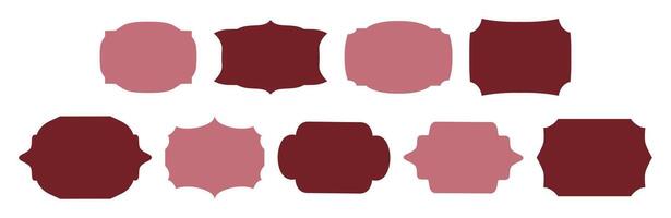 Oriental style objects of Arabic shapes, windows and arches sticker label. vector