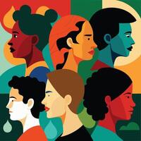 black history month Unity and Diversity vector