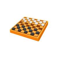 Colorful Textured Illustration of Checkers Board Game Isolated on White Background vector