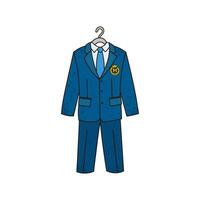 Colorful Illustration of School Uniform Isolated on White Background vector