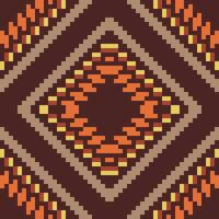Abstract Ethnic Abstract Colorful Geometric Pattern Backgroundfolk Embroidery, Aztec Geometric Ornament Print. Design for Carpet, Wallpaper, Clothing, Wrapping, Fabric vector