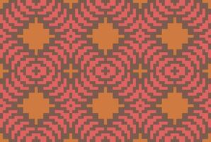 diamante formas Arábica papel gente con patrones bordado, azteca geométrico ornamento impresión. diseño para alfombra, fondo de pantalla, ropa, envase, tela vector