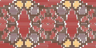 Pixel Art Ethnic Design Pattern Easyfolk Embroidery, Aztec Geometric Ornament Print. Design for Carpet, Wallpaper, Clothing, Wrapping, Fabric vector