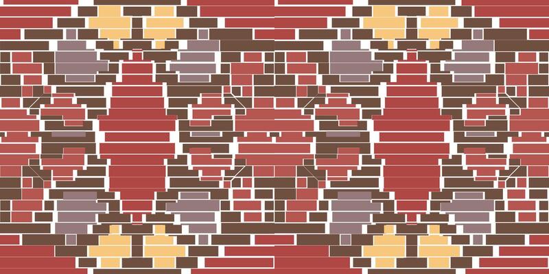Pixel Art Ethnic Design Pattern Easyfolk Embroidery, Aztec Geometric Ornament Print. Design for Carpet, Wallpaper, Clothing, Wrapping, Fabric