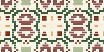 Geometry Arabic Pattern Mehndifolk Embroidery, Aztec Geometric Ornament Print. Design for Carpet, Wallpaper, Clothing, Wrapping, Fabric vector