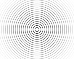 Concentric circles background with fading effect. Ripples, radiation, sun burst, radio signal, target, sonar wave wallpaper. Simple black and white illustration with hypnotic visual effect vector