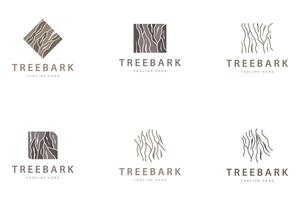 Wood logo design structure layers forest tree bark bundle set collection vector