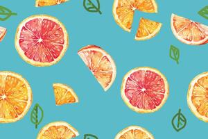 Seamless pattern of tangerines with watercolor.Designed for fabric luxurious and wallpaper, vintage style.Fruit orange background.Mandarin pattern. vector