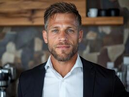 Portrait of a handsome businessman in a nice suit. photo