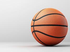 Close up of a basketball on a white background photo