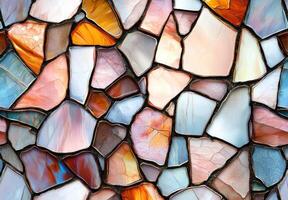 Colorful mosaic tile texture background photo