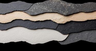 Abstract stone texture background with layered wavy shapes photo
