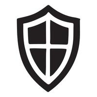 Medieval Shield Silhouette Illustration vector