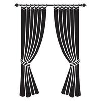 Elegant Silhouette Curtains Illustration vector