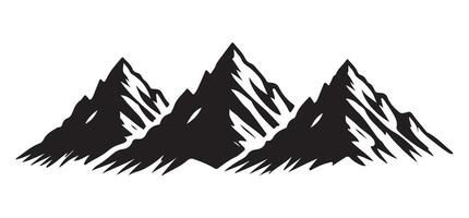 Majestic Mountain Range Silhouette A Panoramic View vector