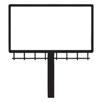 Simple Blank Billboard Silhouette Icon vector