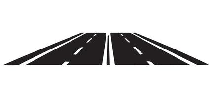 Asphalt Road Silhouette Illustration for Journey vector