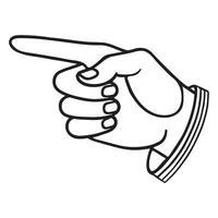 Hand Pointing Right Illustration vector
