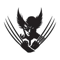 Wolverine Silhouette Art Claws Extended vector