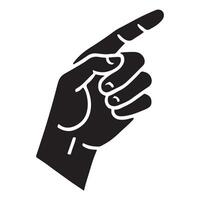 Hand Pointing Index Finger Silhouette Gesture Illustration vector