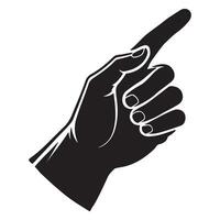 Silhouette of a Hand Pointing Rightward vector