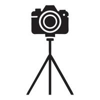 Silhouette of a Digital Camera on Tripod vector