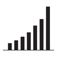 Simple Bar Graph Showing Exponential Growth vector