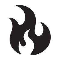 Silhouette of a Single Flame Icon vector