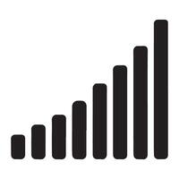 Ascending Bars Graph Showing Signal Strength vector