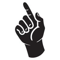 Silhouette of a Hand Pointing Upwards vector